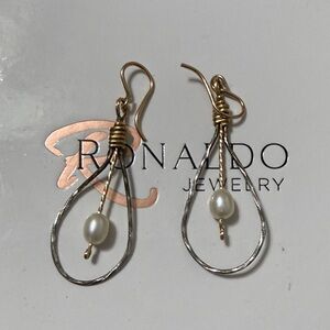 Ronaldo GuardianAngels Earrings   Silver and Gold